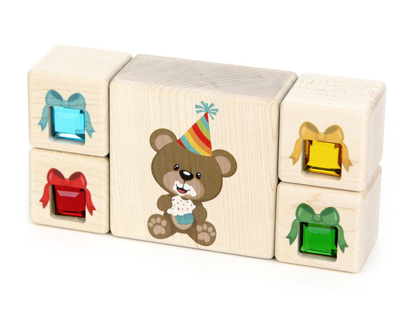 5 pc. Party Bear Gem Message Blocks – Everwood Friends