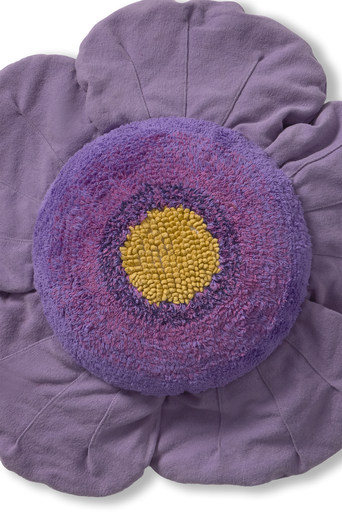Floor Cushion Purple Poppy detail - Lorena Canals