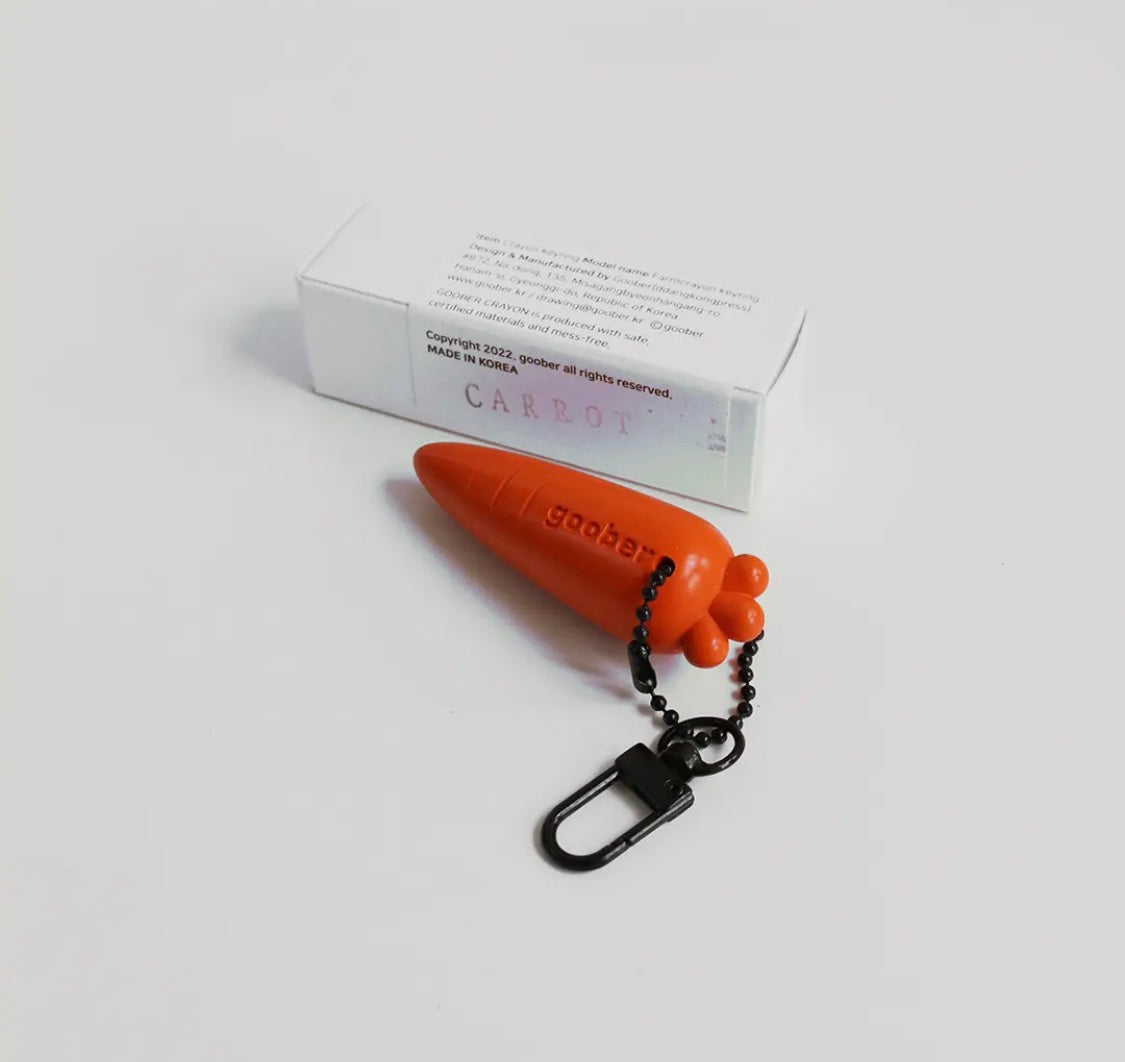 Goober - Farm Crayon Key Ring - Carrot