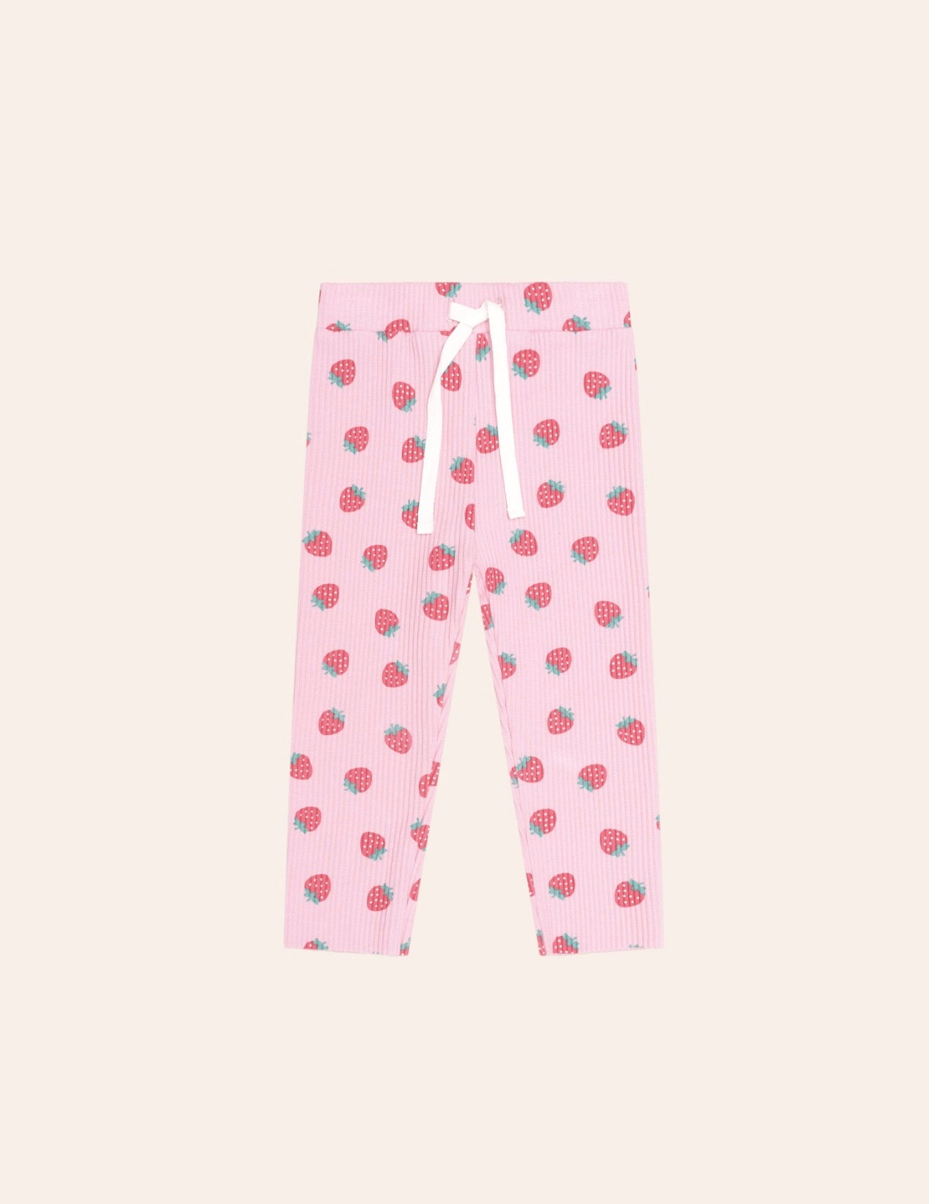 Strawberry Print Rib Legging – Strawberry Print – Huxbaby