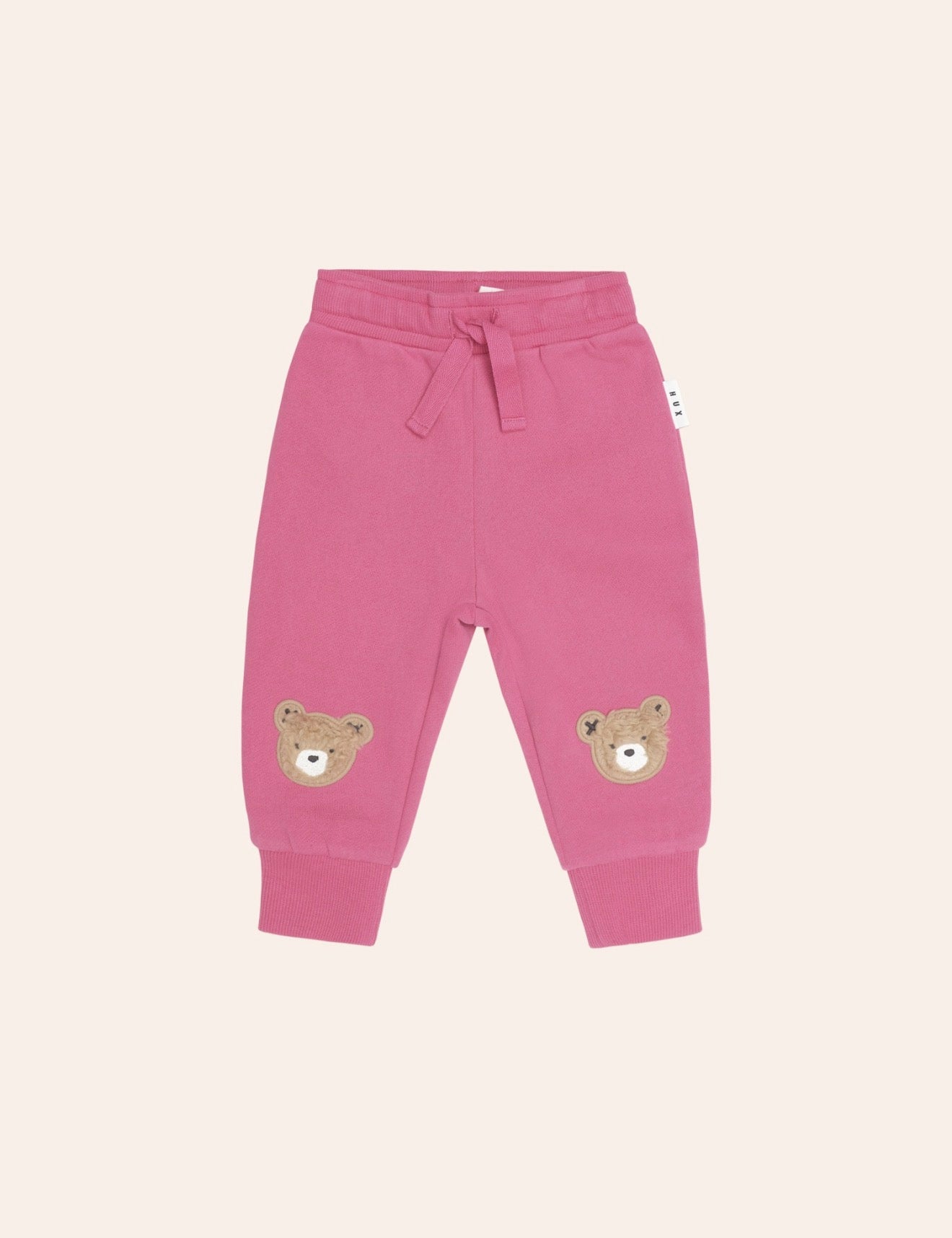Furry Huxbear Sweatpant – Dusty Berry – Huxbaby (front view)