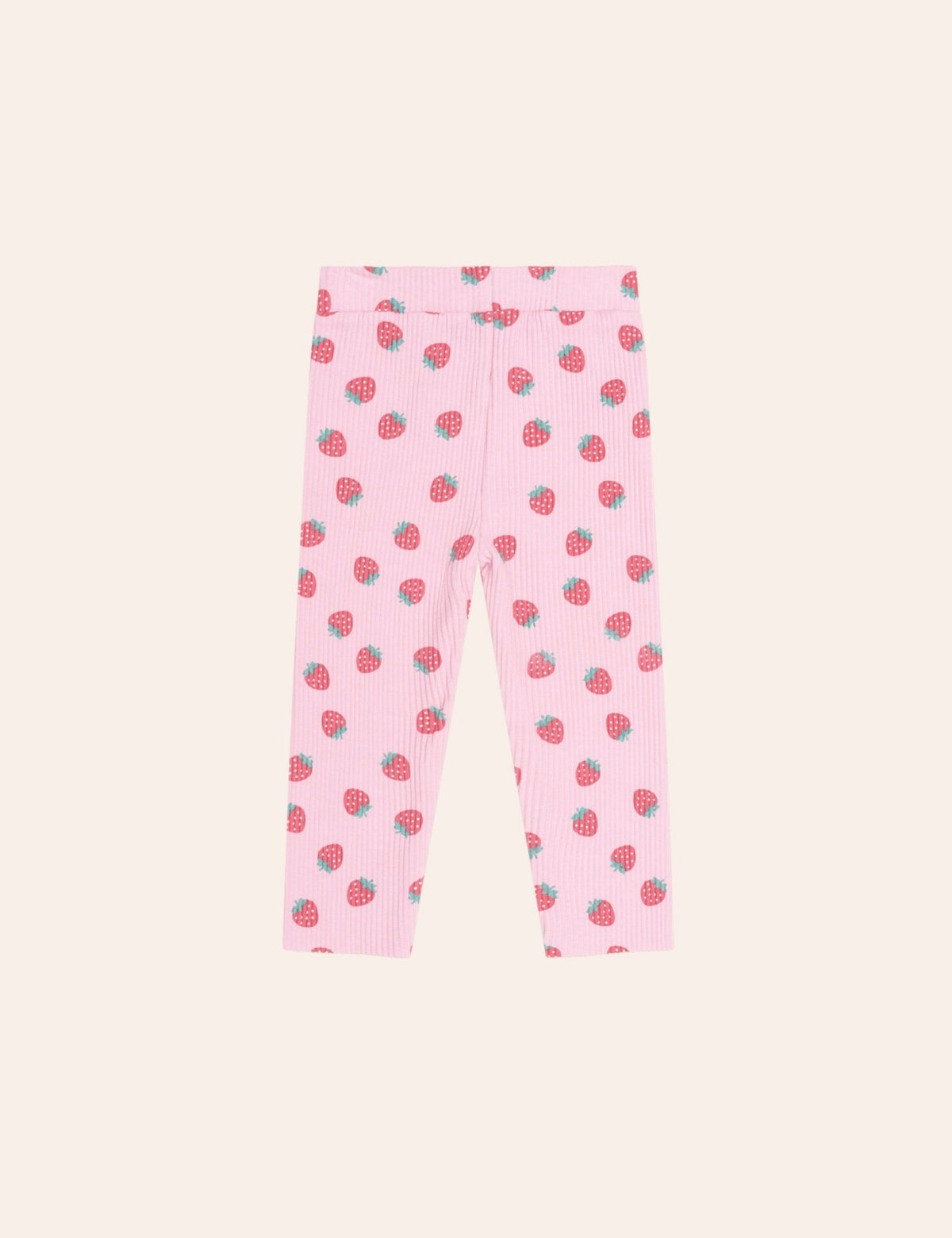 Strawberry Print Rib Legging – Strawberry Print – Huxbaby