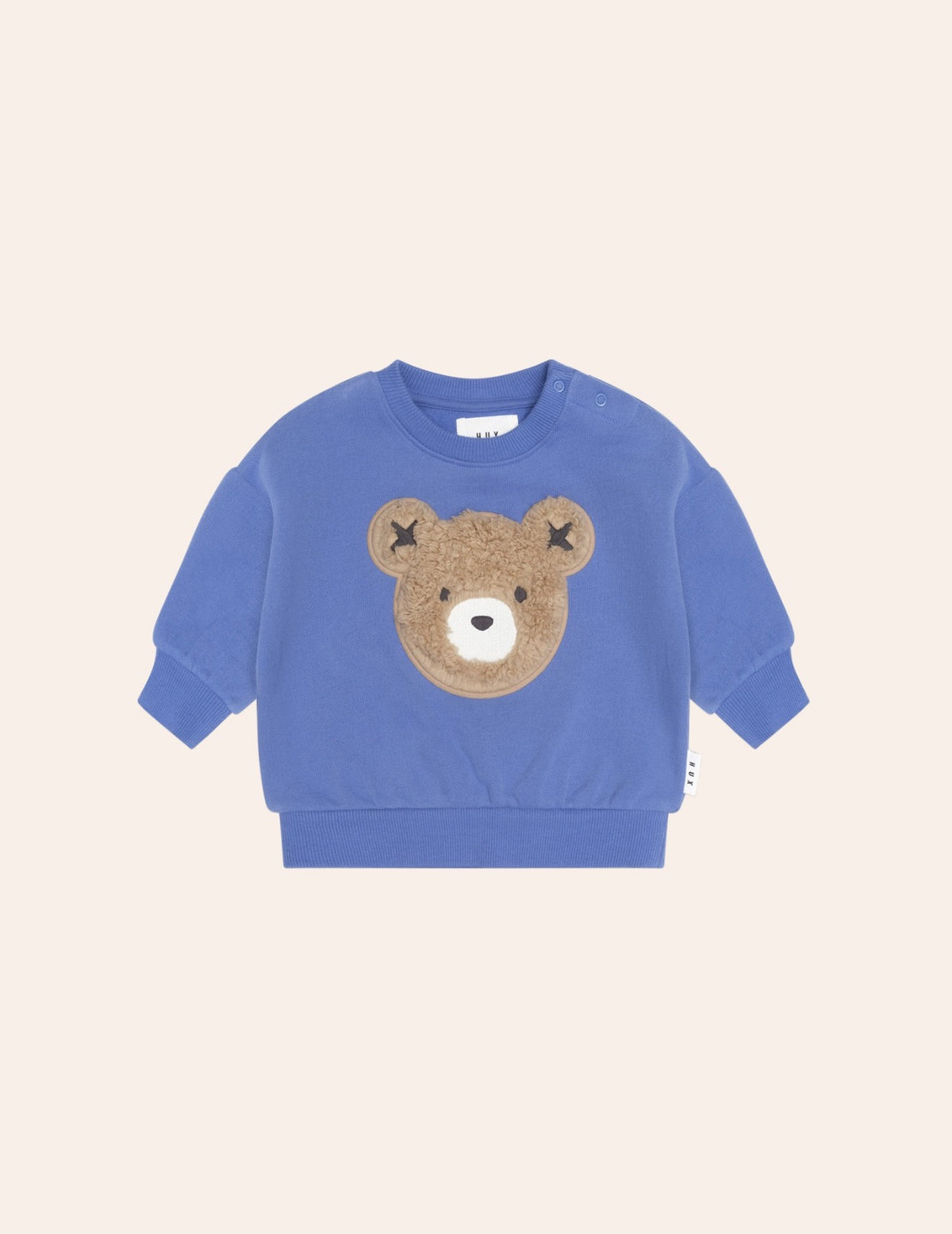 Furry Huxbear Sweatshirt – Cobalt – Huxbaby (front view)