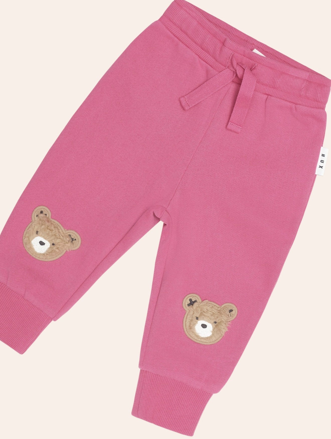 Furry Huxbear Sweatpant – Dusty Berry – Huxbaby (detail view)