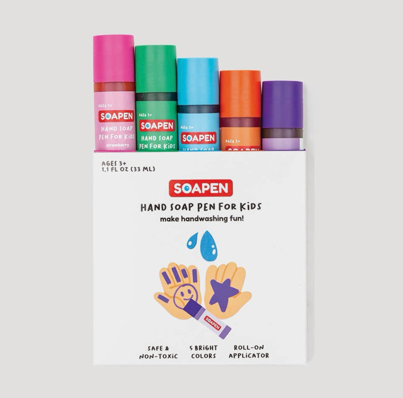 Soapen Pack of 5 - Hand Soap Pen For Kids