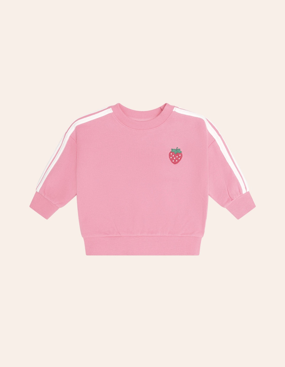 Strawberry Emb Sweatshirt – Flamingo – Huxbaby