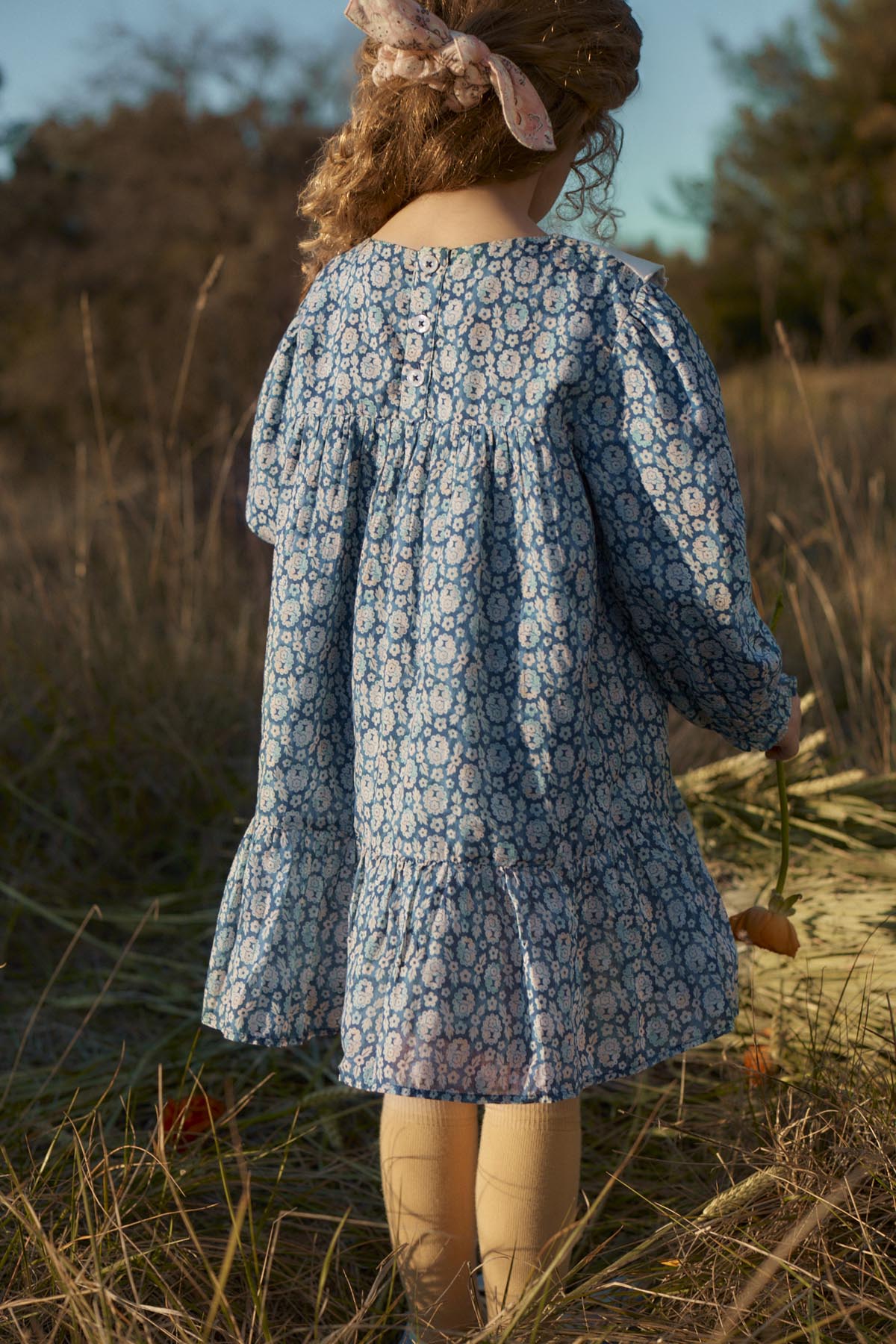 Louise Misha Solena Dress in Navy Snowfall Flower, image 6 of 6
