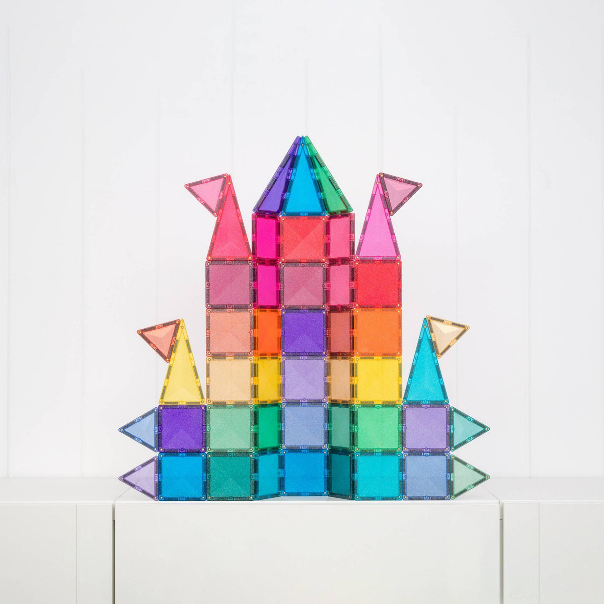 CONNETIX Glitter Castle Pack 48 Piece Magnetic Tiles (image 4)