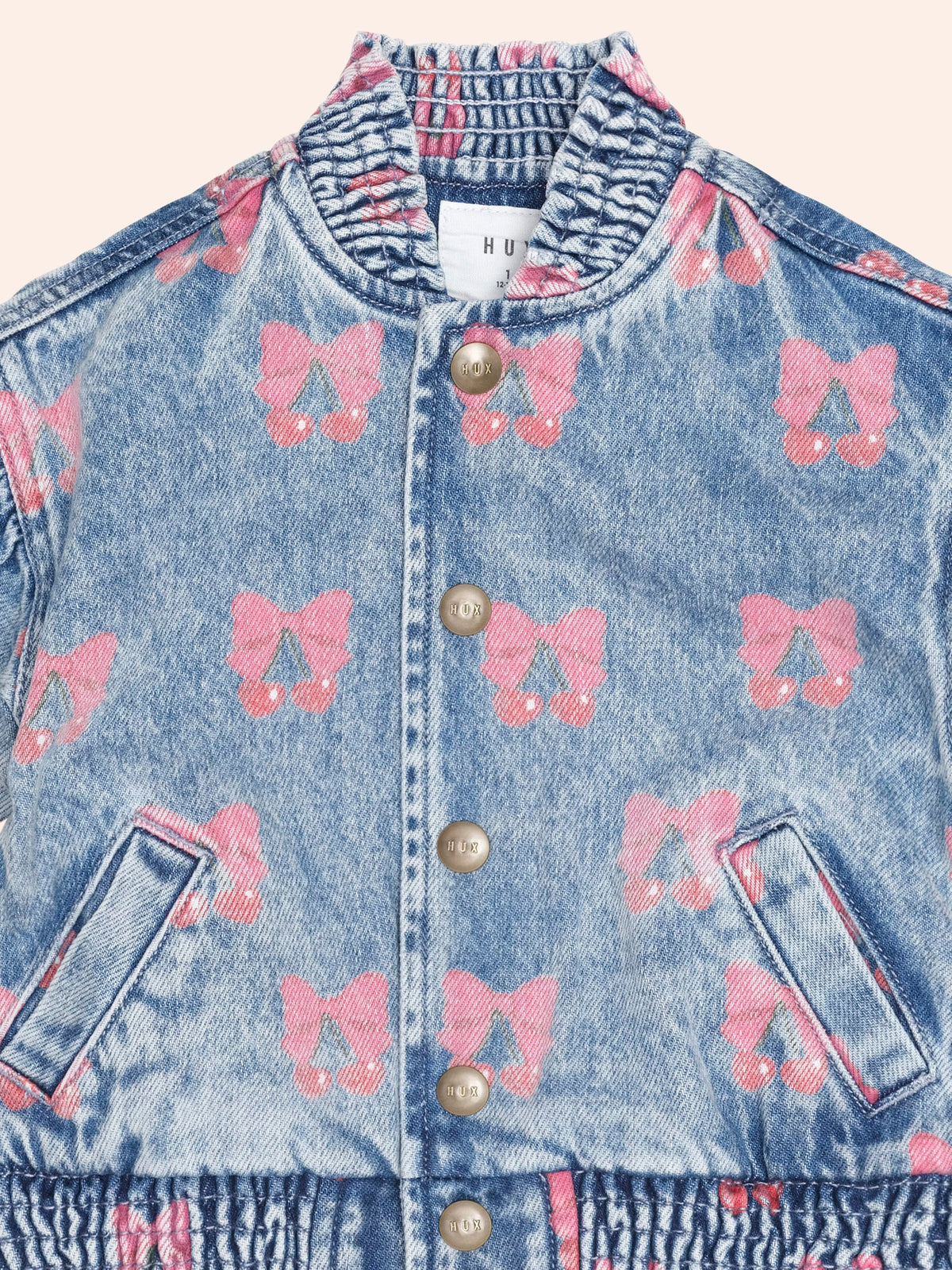 Dreamy Denim Cherry Jacket – Multi Denim – Huxbaby