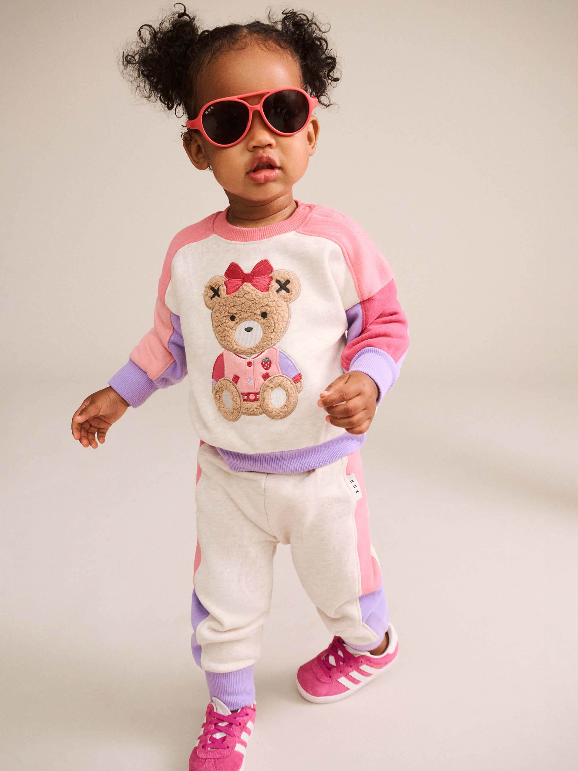 Colour Block Sweatpant – Multi – Huxbaby (detail view)