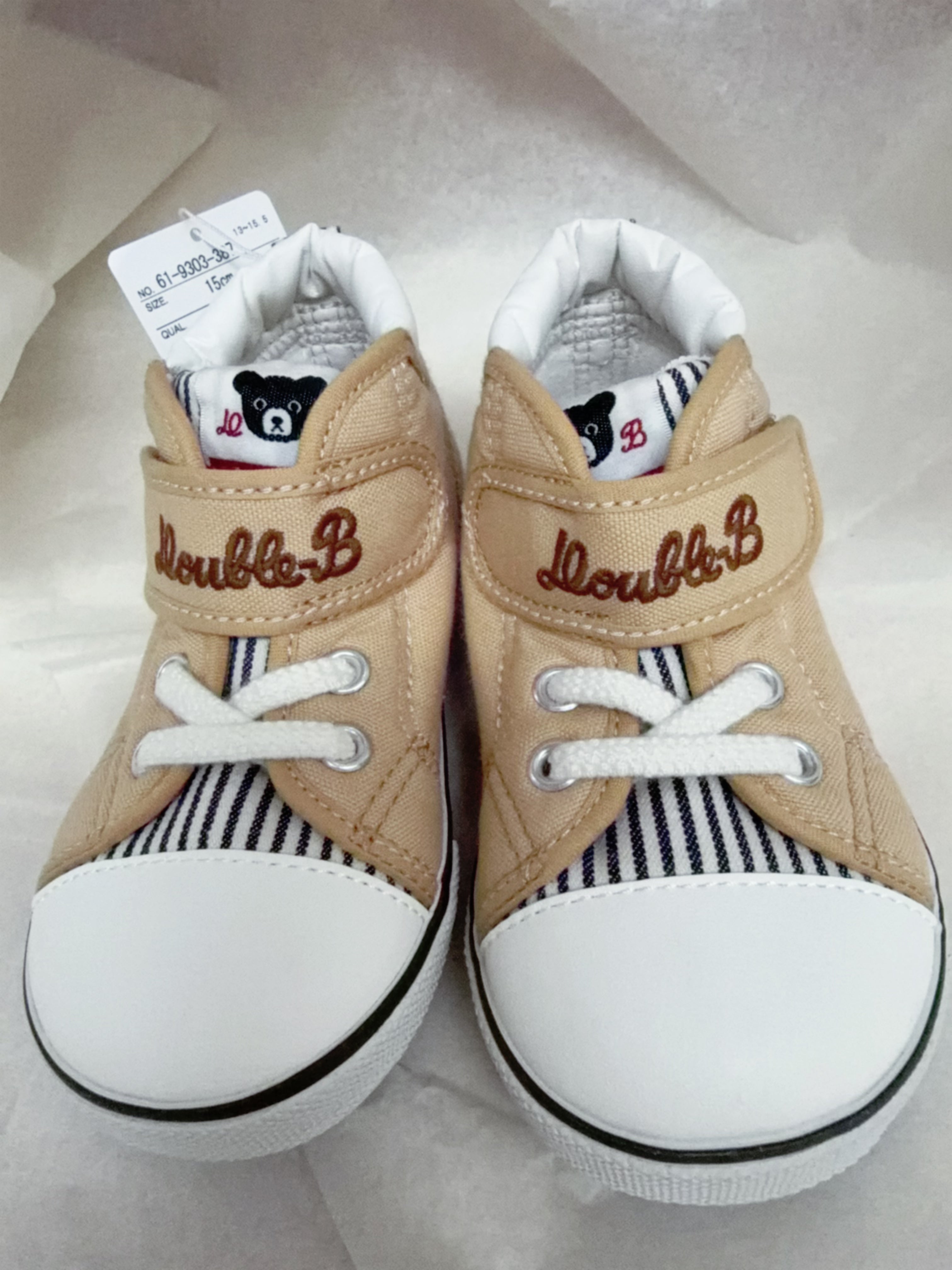 Mikihouse Oxford-Meets-Texture Sneakers for Kids