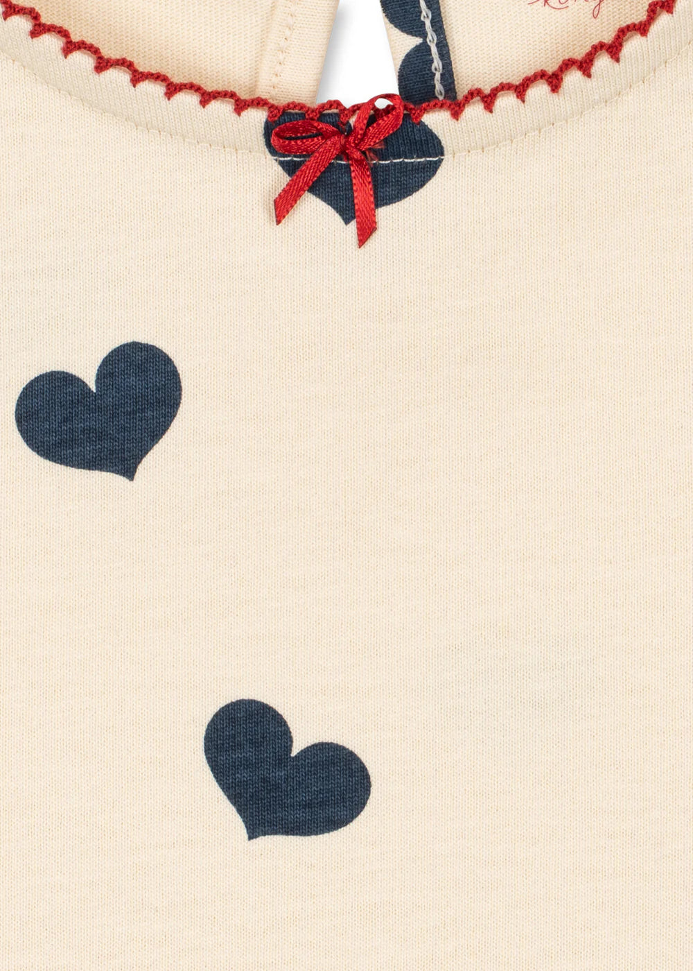 Heart print detail Konges Sløjd kids cotton dress