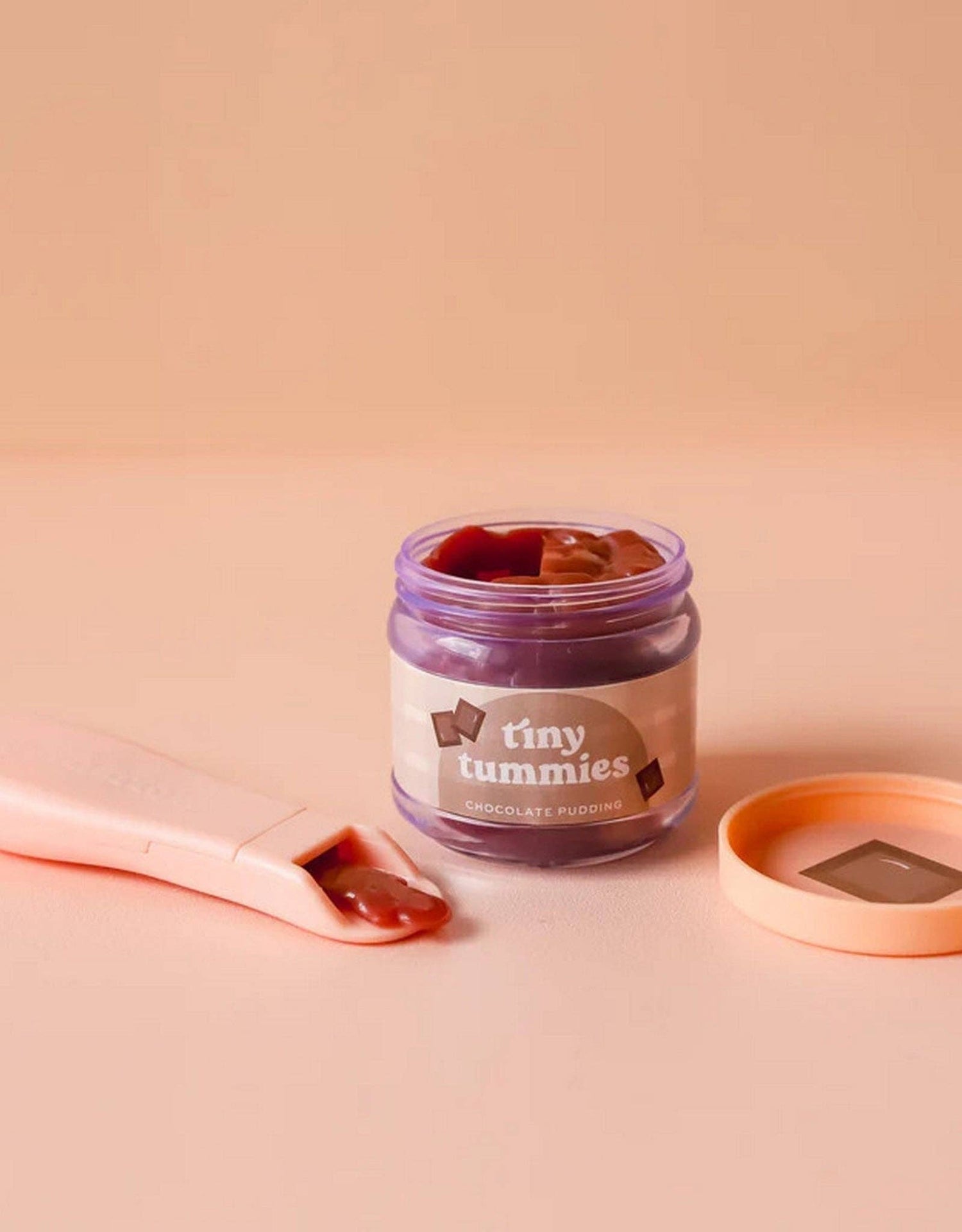 Tiny Harlow Tiny Tummies Chocolate Pudding Jar and Spoon Set - littlewild kids