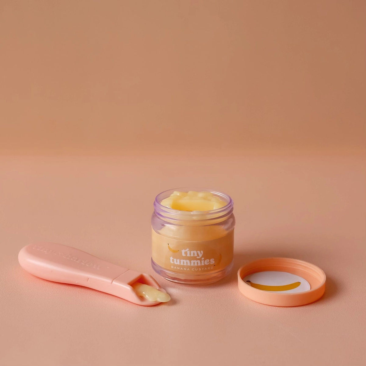 Tiny Harlow Tiny Tummies Banana Custard Food Jar and Spoon Set - littlewild kids