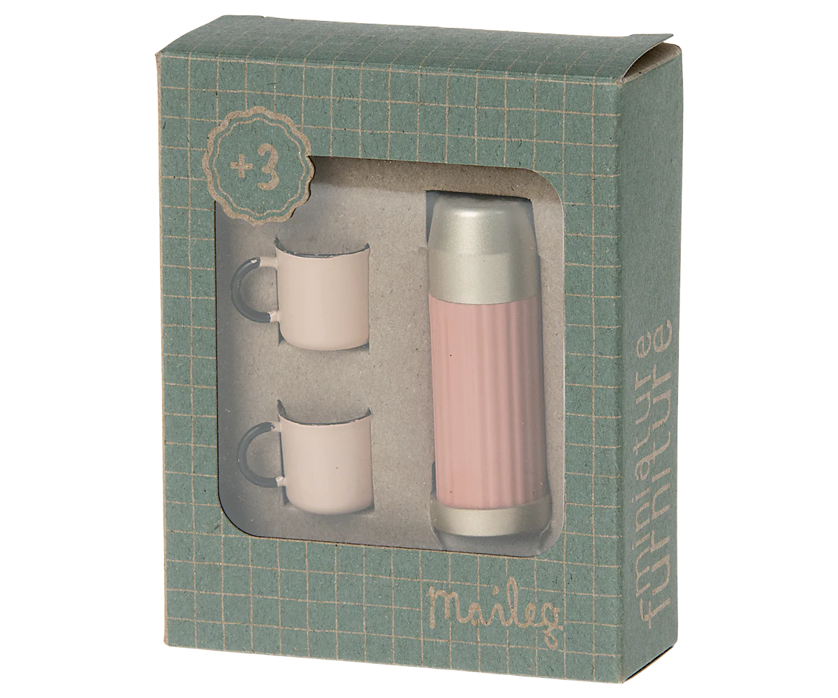 Thermos and Cups - Soft Coral