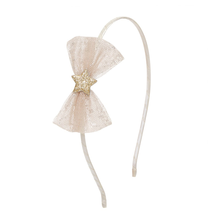 Tutu Bow Headband – Mimi & Lula dainty headband with tulle bow and glitter star