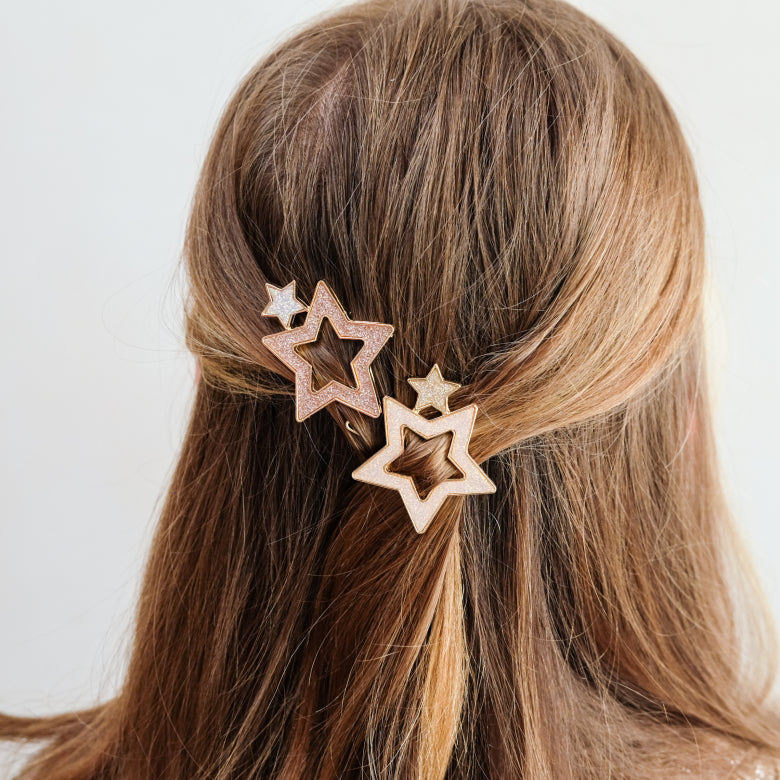 Super Sparkle Star Snap Hair Clips – Mimi & Lula, view 2