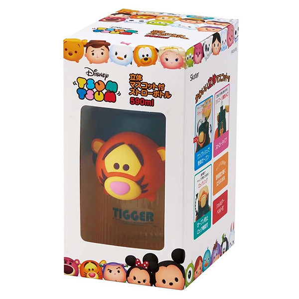 Disney Tsum Tsum Tigger 3D Mascot Straw Bottle – 590ml