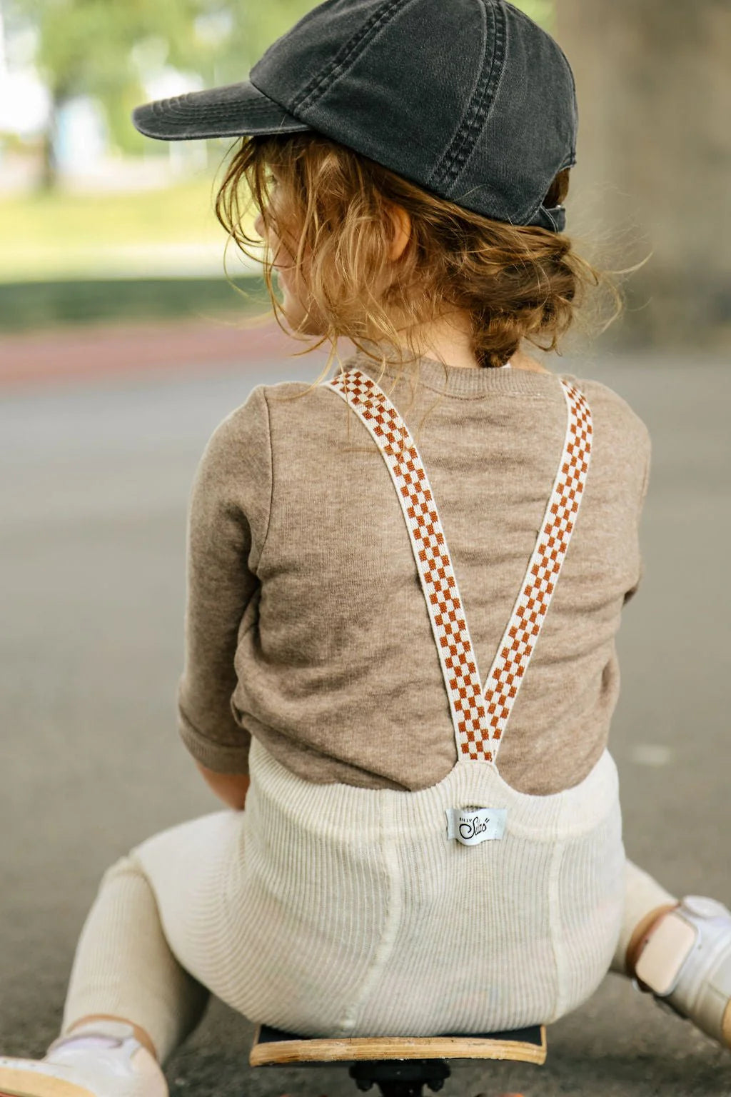 Silly Silas Footless Cream Blend Checked