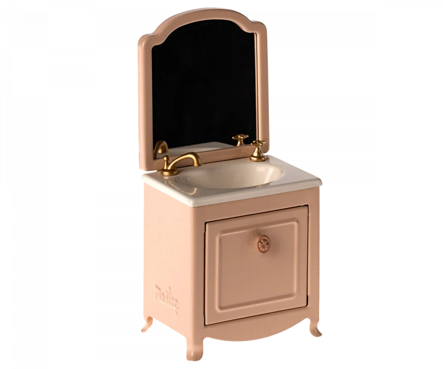 Maileg Sink Dresser With Mirror, Mouse - Powder