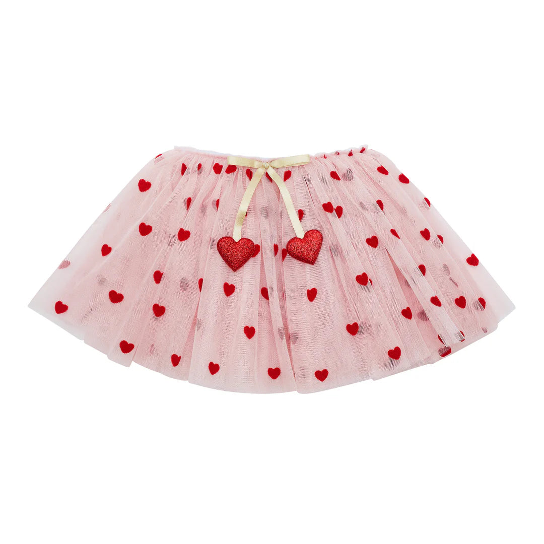 Mimi & Lula girls heart print tulle tutu skirt for Valentine’s Day