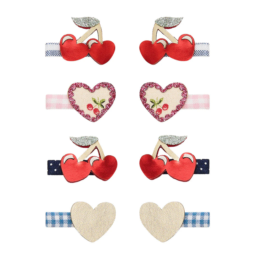 Mimi and Lula Red cherries mini clips