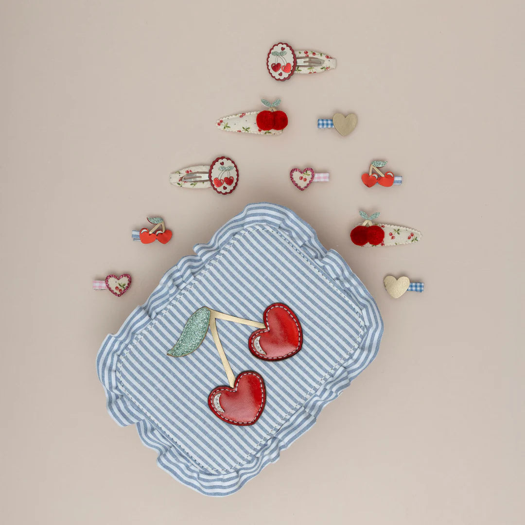 Mimi and Lula Red cherries mini clips