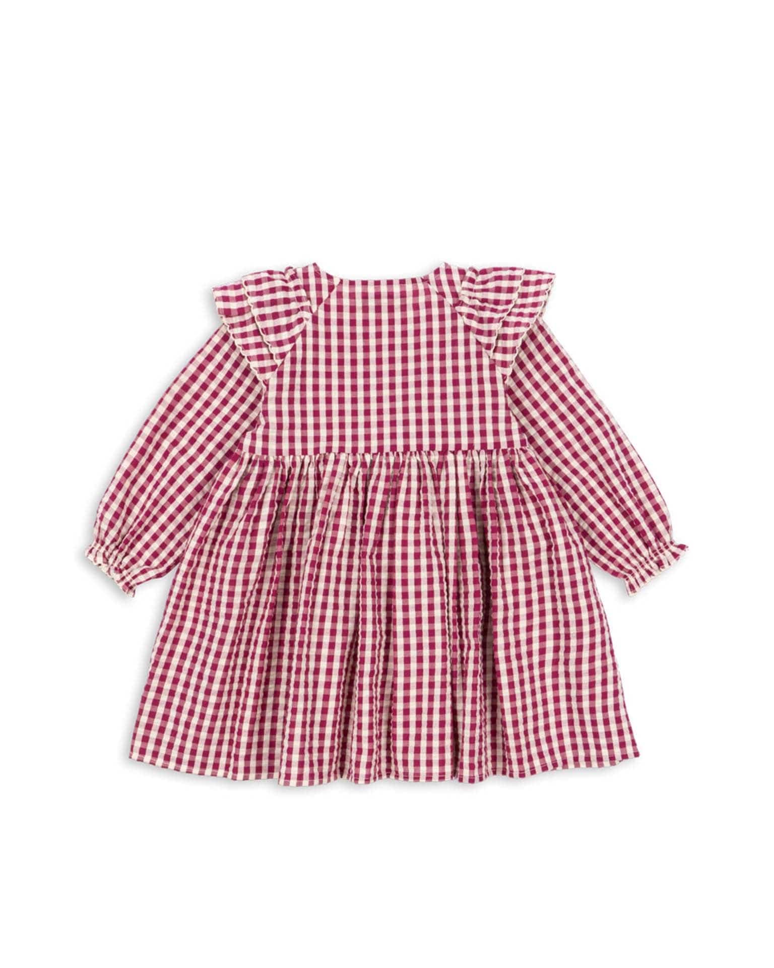 gingham check fabric detail Konges Sløjd Kim dress