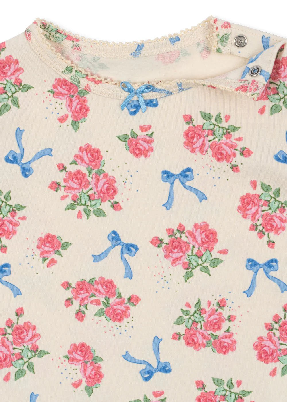 floral print organic cotton Konges Sløjd blouse detail