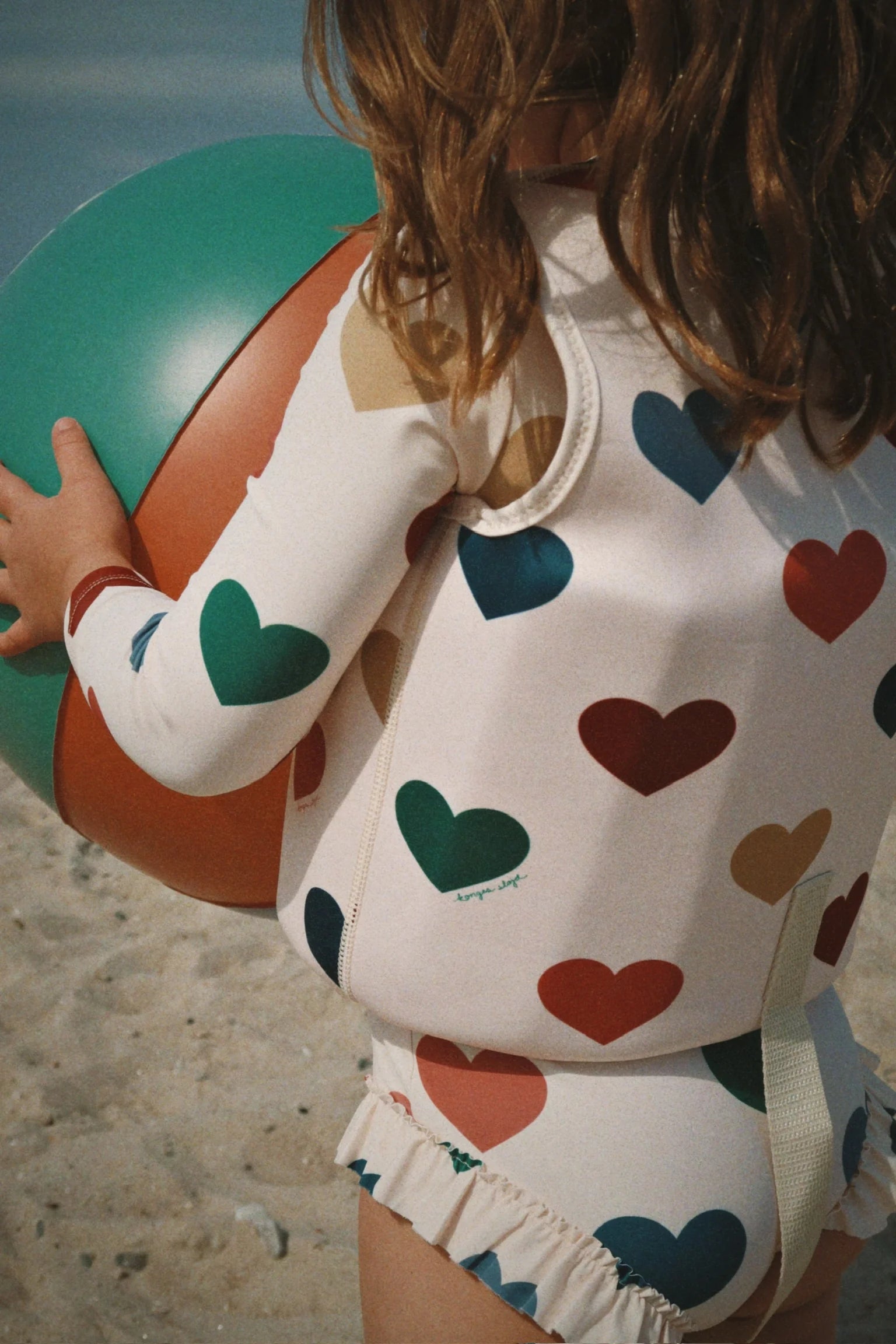 Manuca LS Swimsuit grs — front view – Konges Sløjd