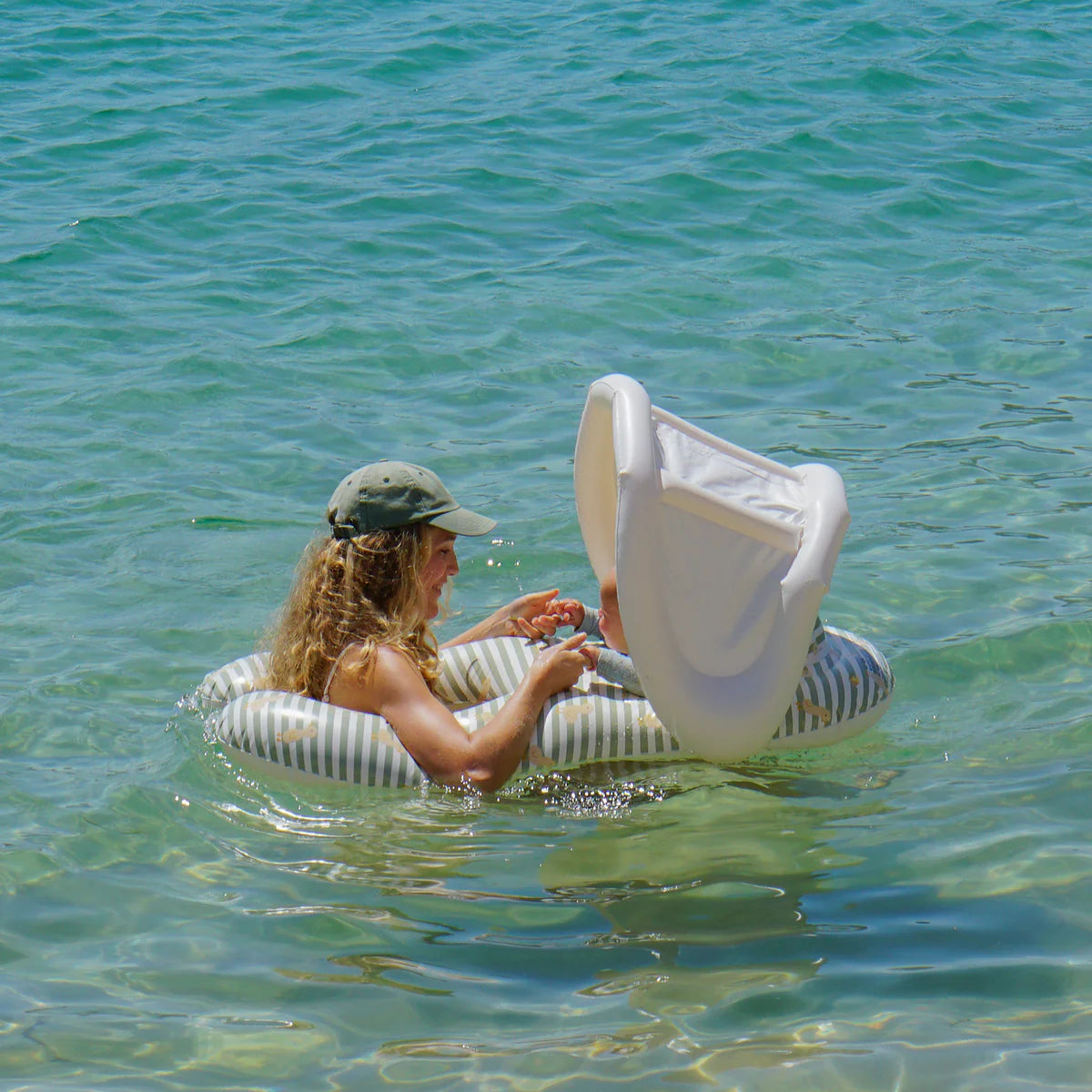 FLOAT TOGETHER BABY SEAT - DUCK SAGE STRIPE