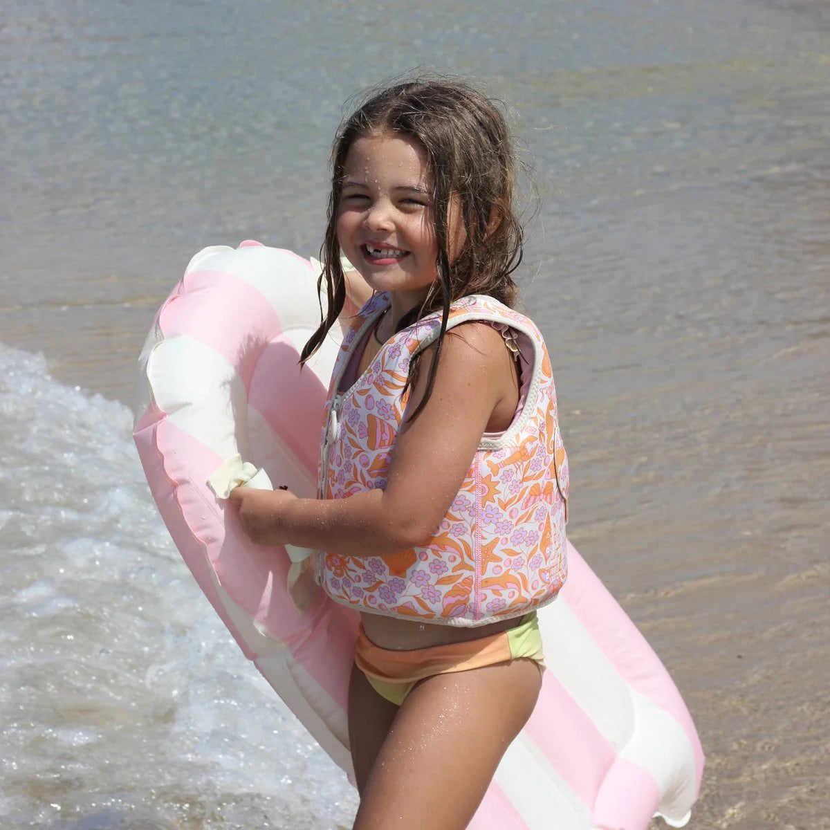 Kids Surf Mat – Dolphin Surf Co Pink Stripe – Sunny Life