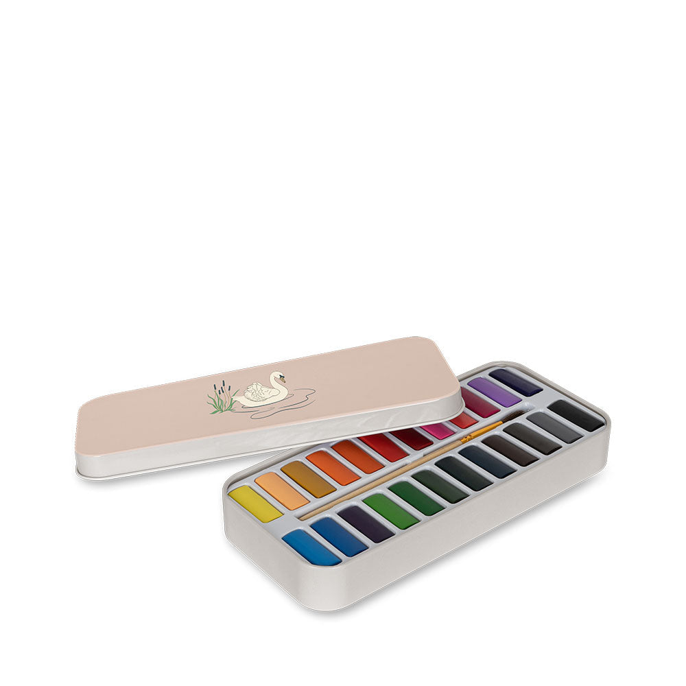 water colors tin box