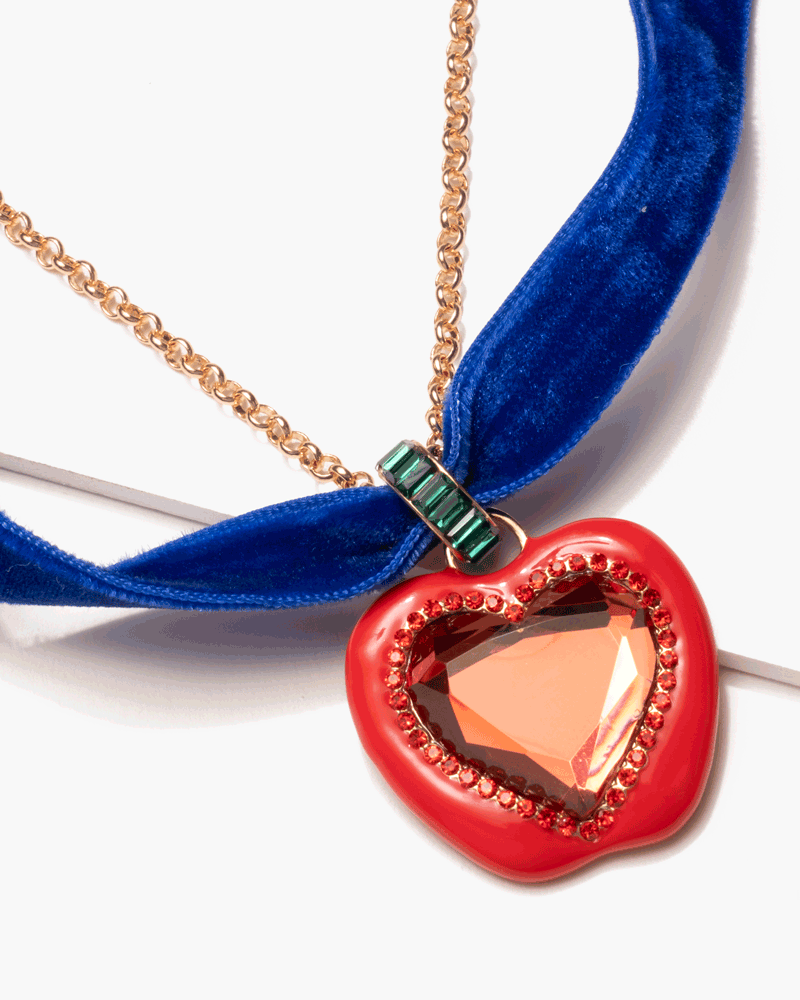 Disney Snow White Apple Heart Mirror Necklace – Supersmalls – Super Smalls (image 3)