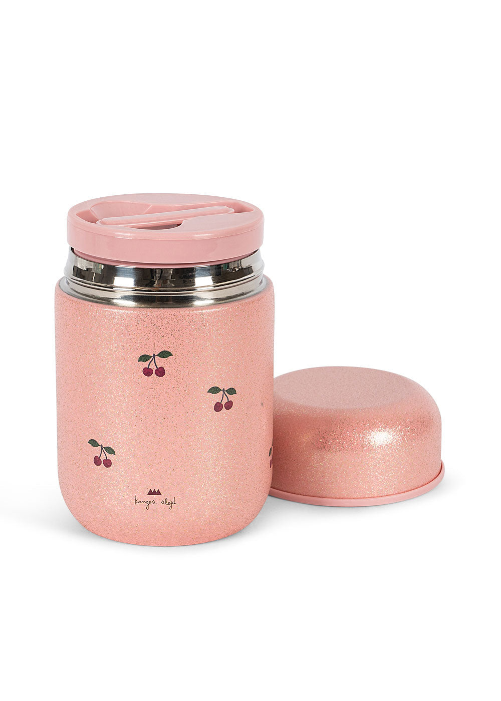 Konges Sløjd Glitter Thermo Food Jar – Cherry Glitter