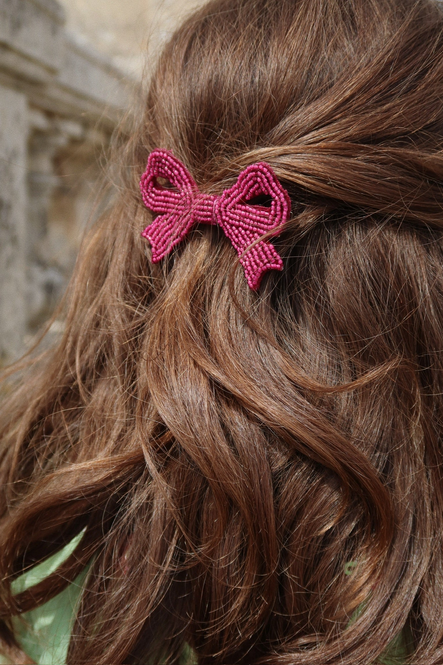 2 pack pearly bow hair clips