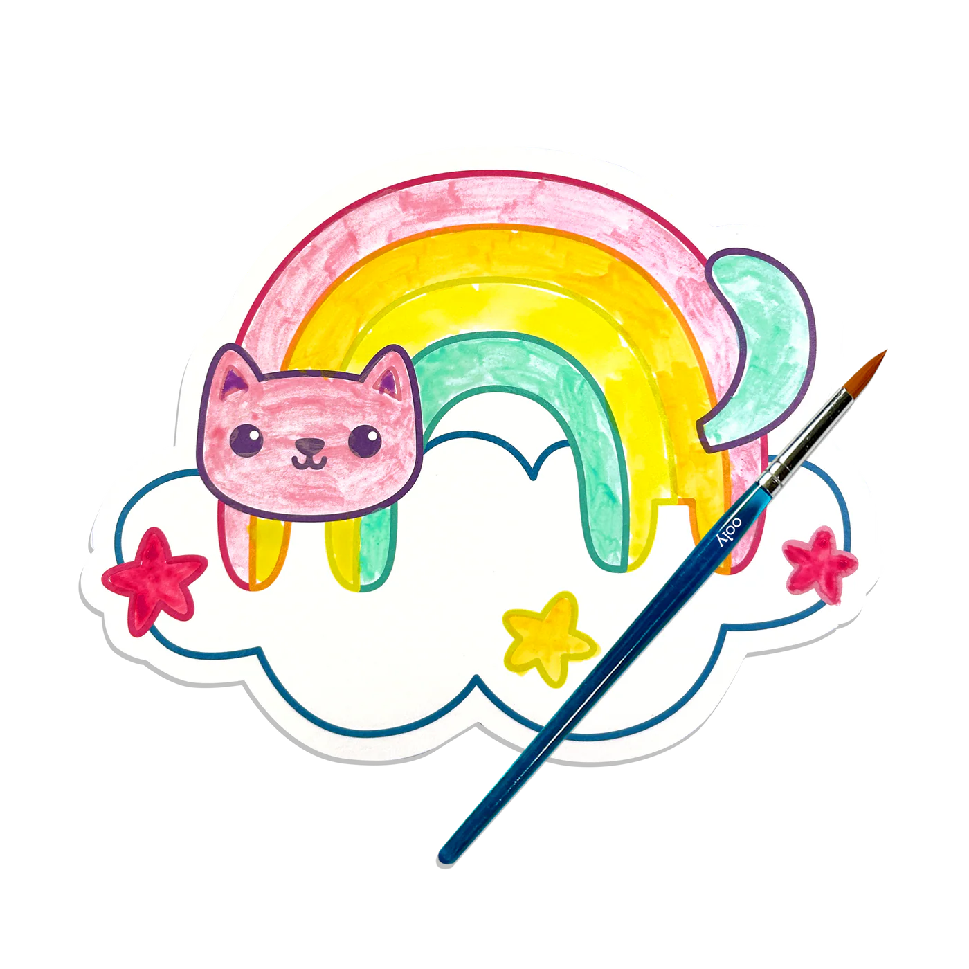 Playful Painters Easy Watercolor Painting Kit Rainbow Cuties – Ooly
