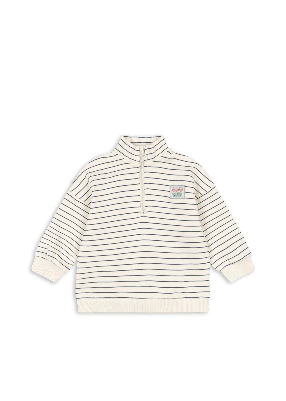 Lou Half Zip Sweatshirt Flintstone Stripe – Konges Sløjd