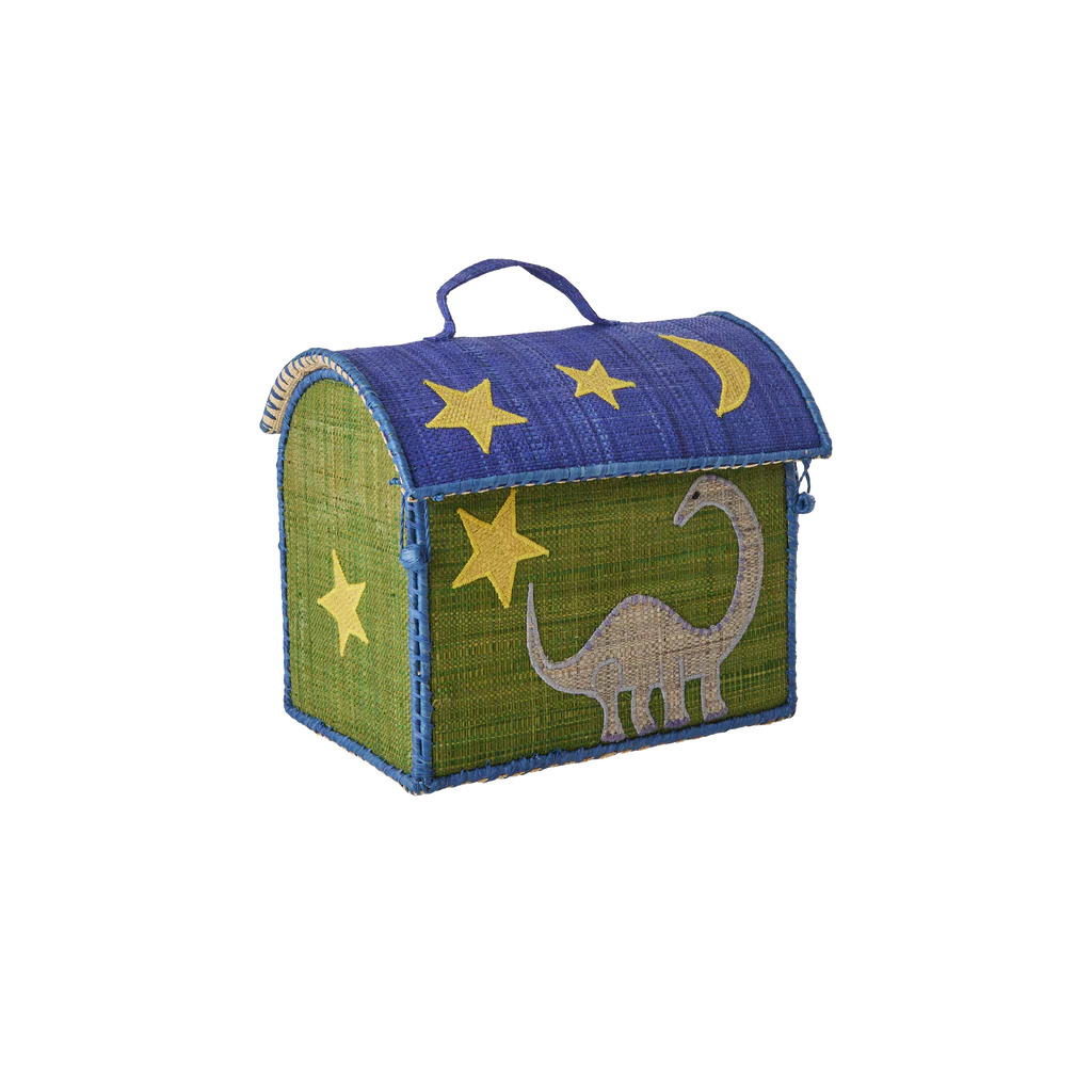 Raffia Kids Bag with Dinosaur Theme
