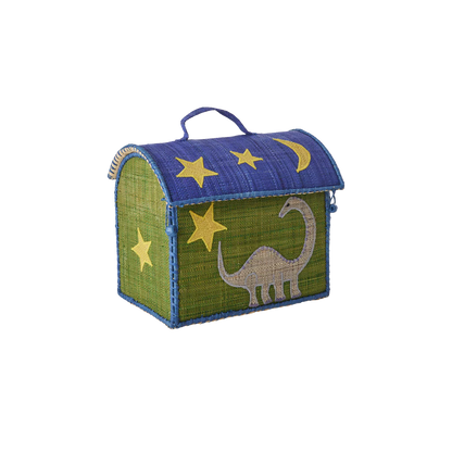 Raffia Kids Bag with Dinosaur Theme