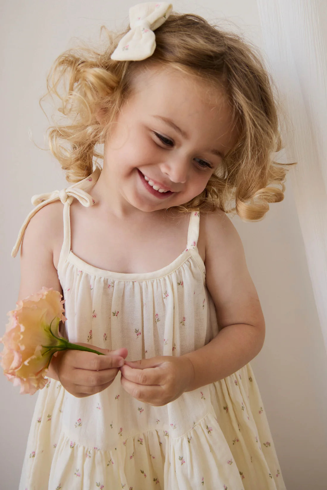 Jamie Kay Organic Cotton Muslin Winnie Dress - Willow Rose for Girls – Jamie Kay (image 4)