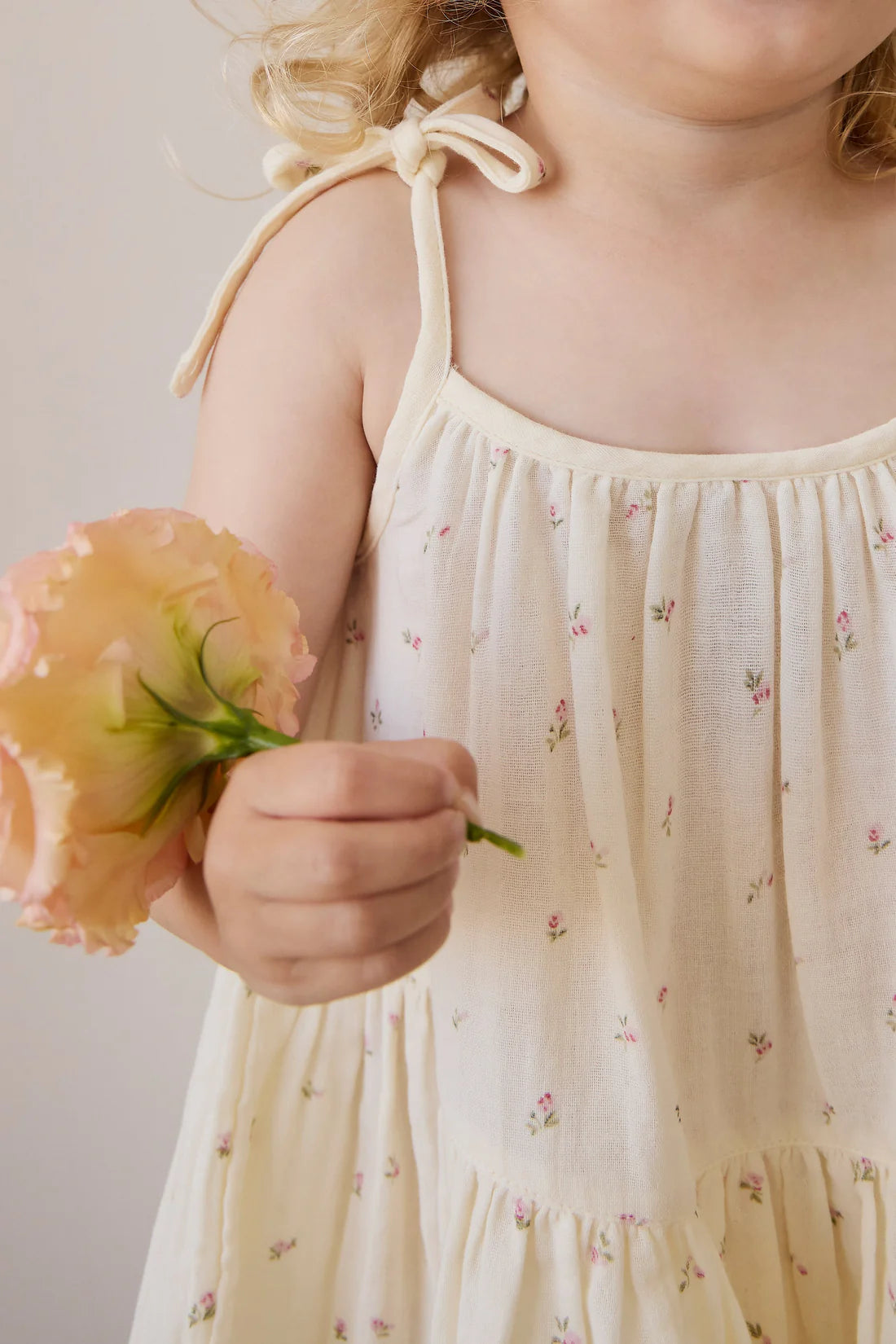 Jamie Kay Organic Cotton Muslin Winnie Dress - Willow Rose for Girls – Jamie Kay (image 3)
