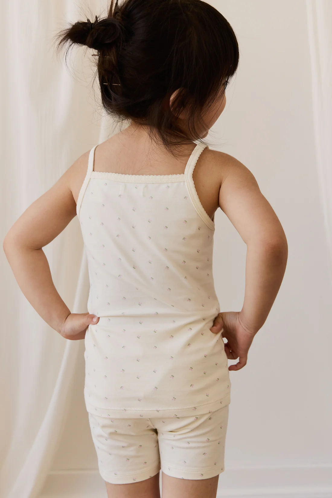 Jamie Kay Organic Cotton Jude Singlet Pyjama Set - Ditsy Cherries for Kids – Jamie Kay (image 4)