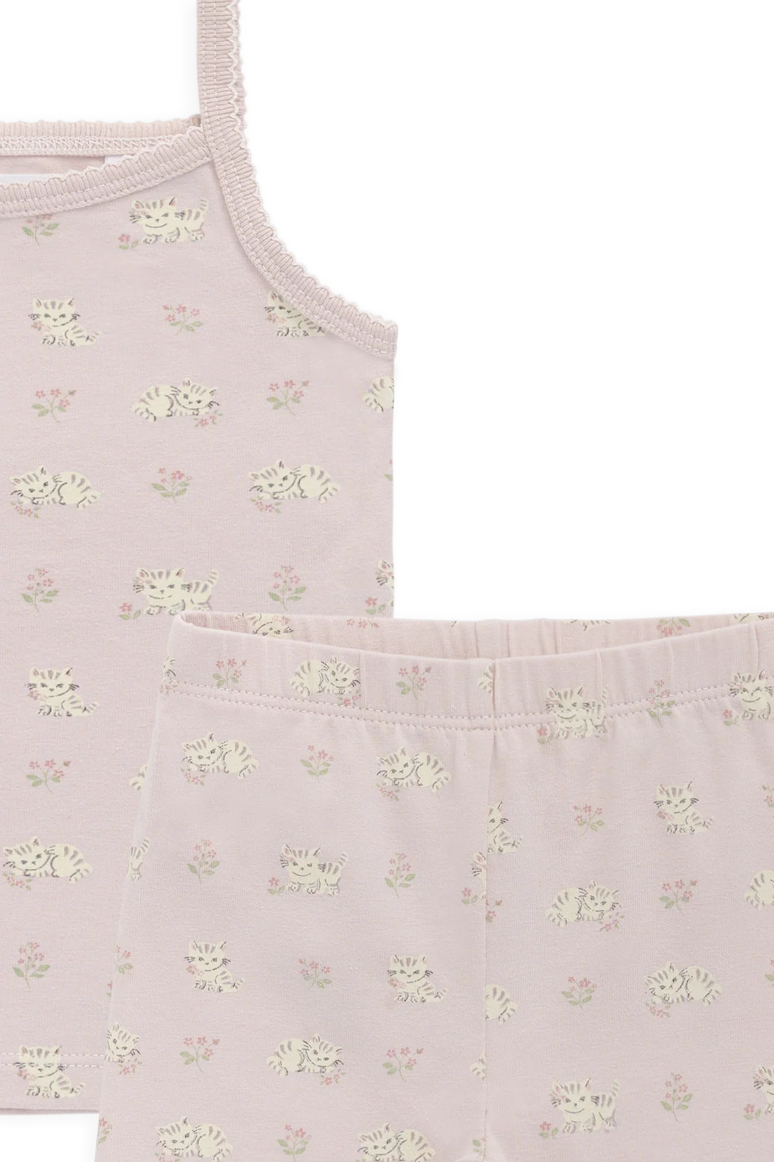 Jamie Kay Organic Cotton Jude Singlet Pyjama Set - Moon Floral Mauve for Kids – Jamie Kay (image 5)
