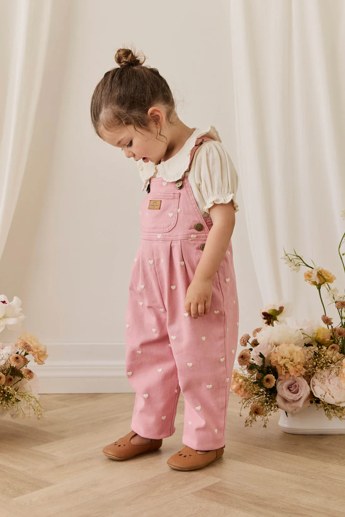 Jamie Kay Blair Overall - Petite Heart Rose for Girls – Jamie Kay (image 7)