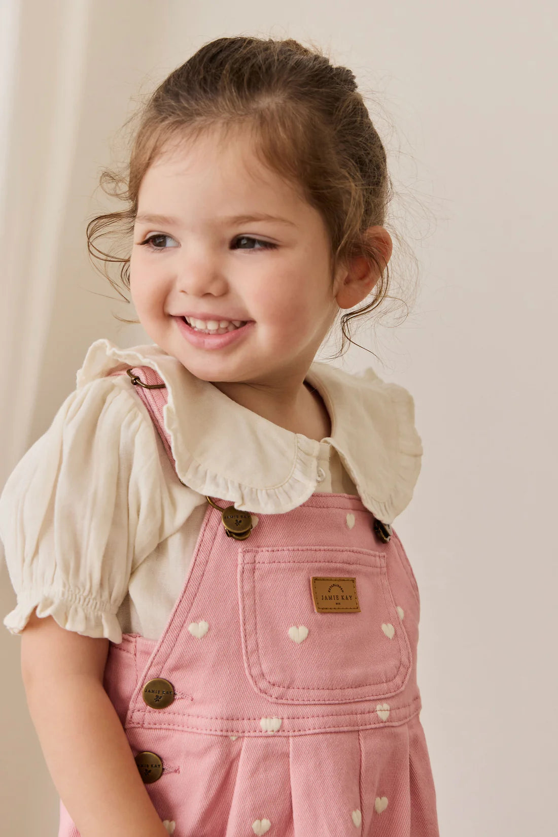 Jamie Kay Blair Overall - Petite Heart Rose for Girls – Jamie Kay (image 5)