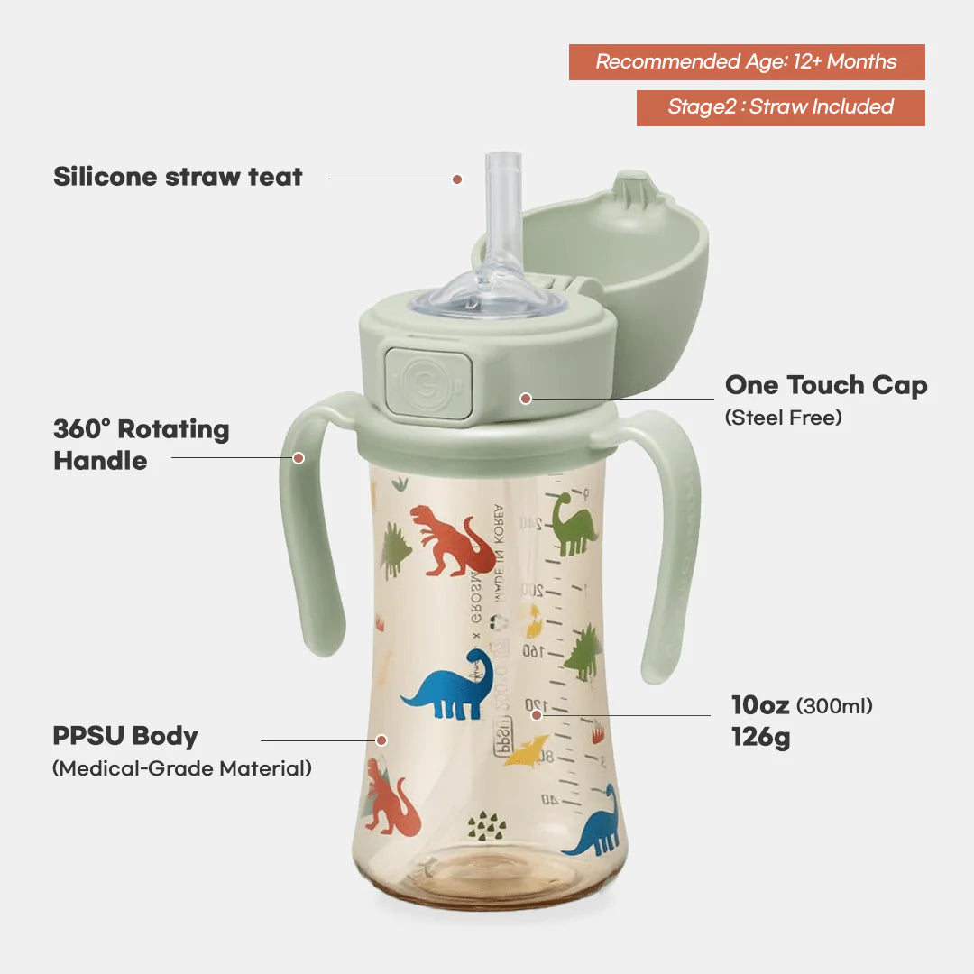 Grosmimi PPSU Straw Cup 6oz 12 Months+ – Grosmimi (image 4)