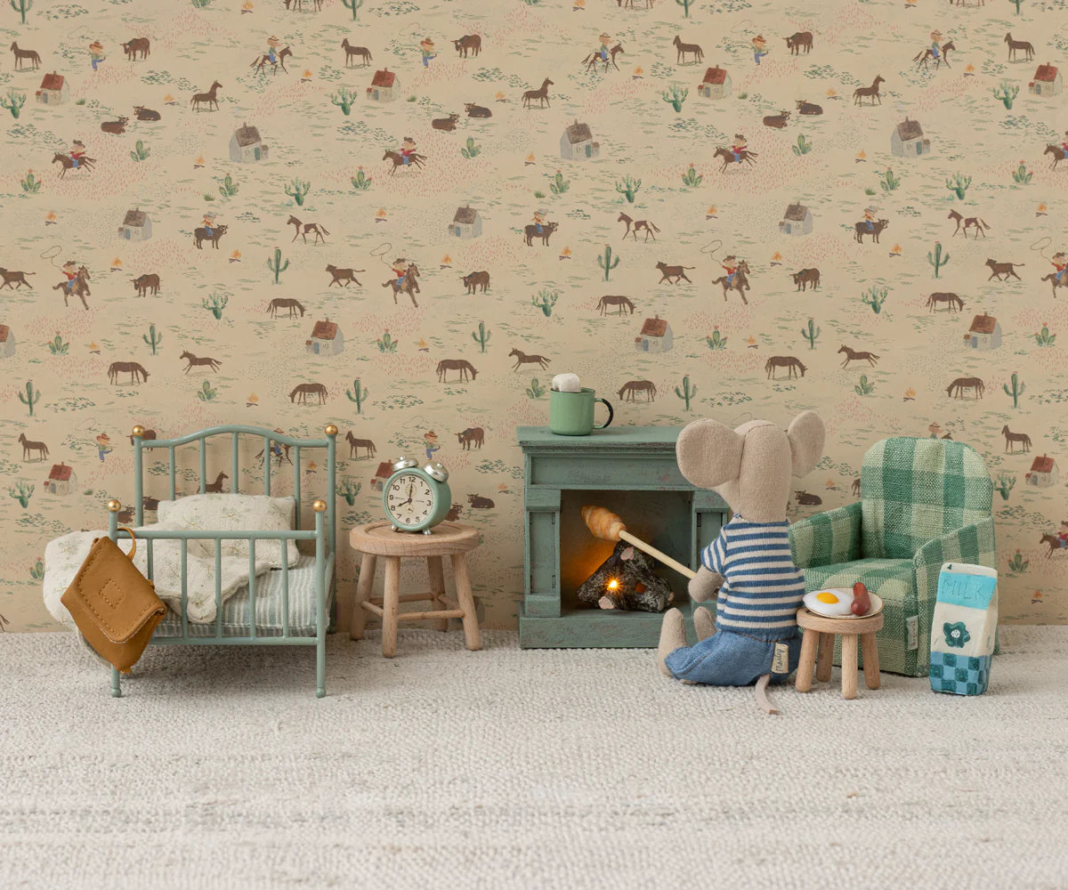 Vintage Single Bed Mouse Mint – Maileg