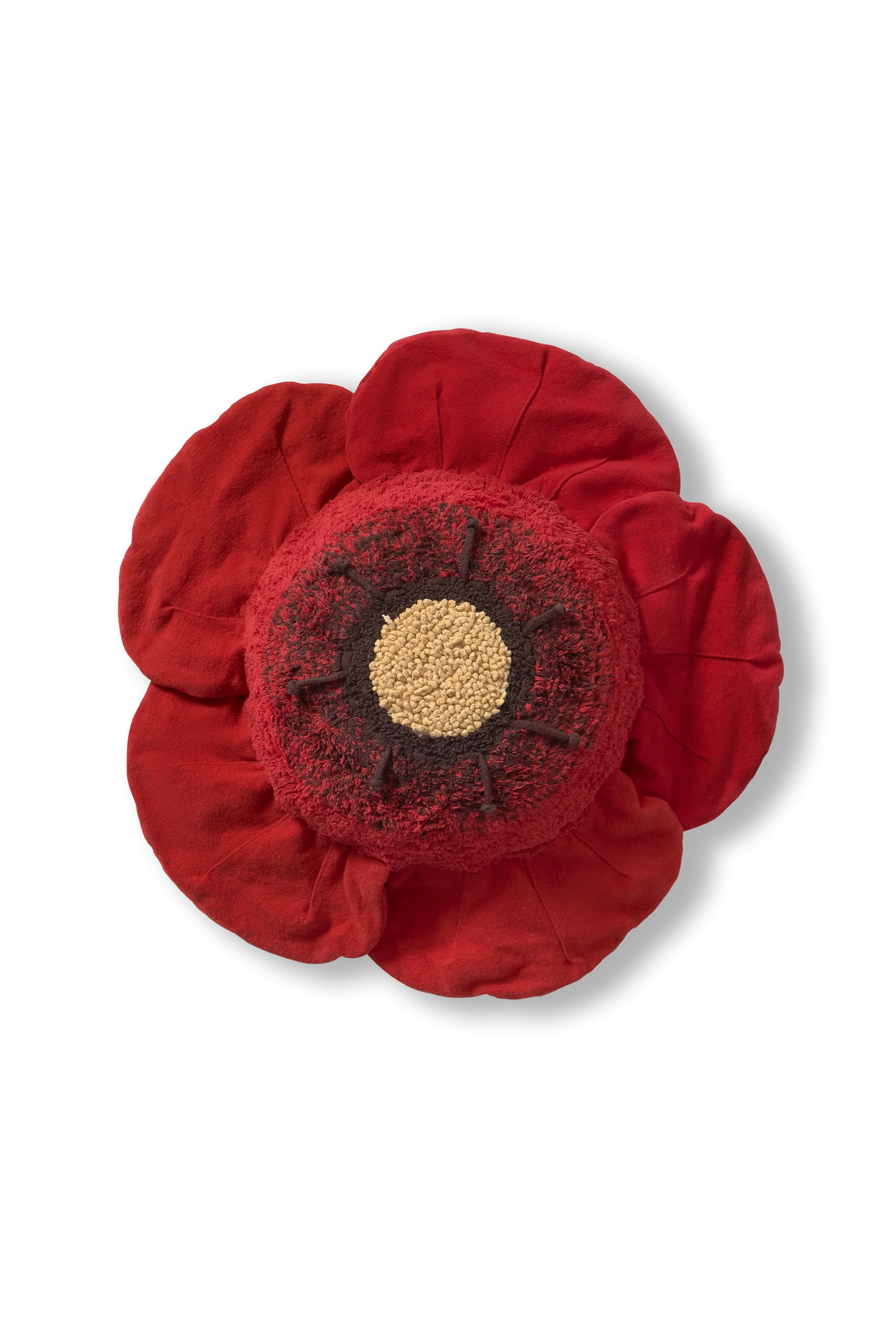 FLOOR CUSHION RED POPPY