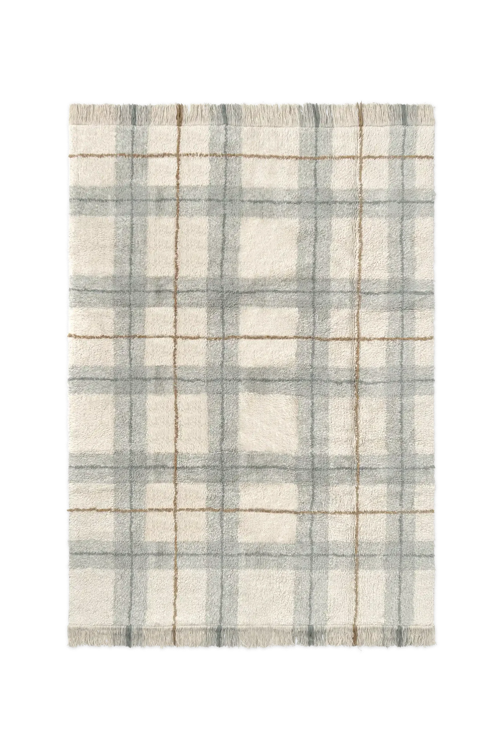 WASHABLE RUG TARTAN BLUE SAGE